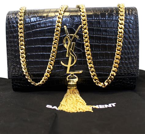 ysl clutch bag with chain|ysl crocodile clutch.